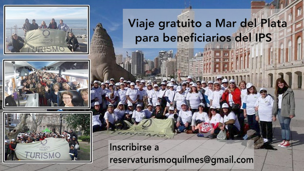 Viaje gratuito a Mar del Plata para beneficiarios del IPS de Quilmes